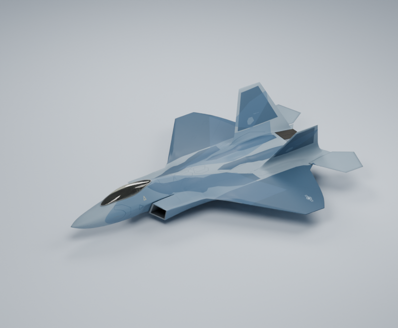 F-22 Raptor studio render