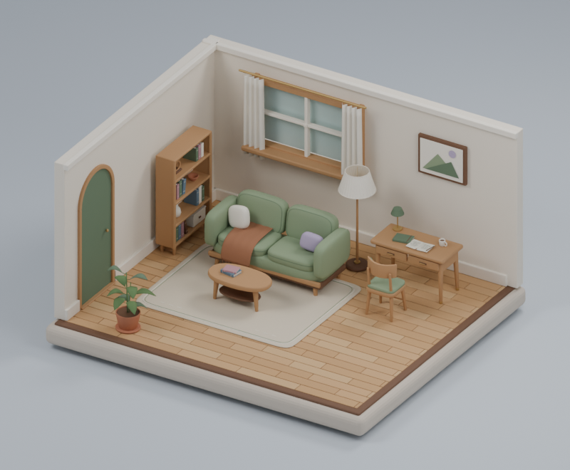 Study room studio render